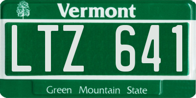 VT license plate LTZ641
