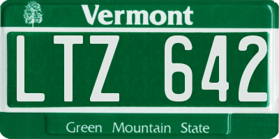 VT license plate LTZ642