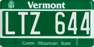 VT license plate LTZ644