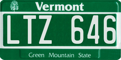 VT license plate LTZ646