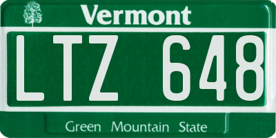 VT license plate LTZ648