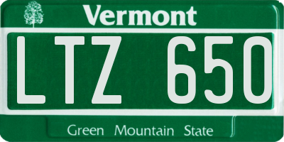 VT license plate LTZ650
