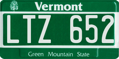 VT license plate LTZ652