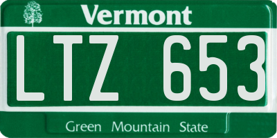 VT license plate LTZ653