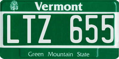 VT license plate LTZ655