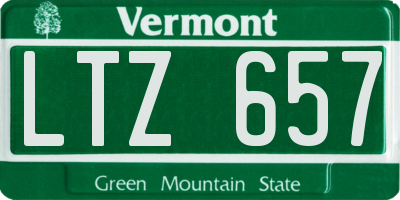 VT license plate LTZ657
