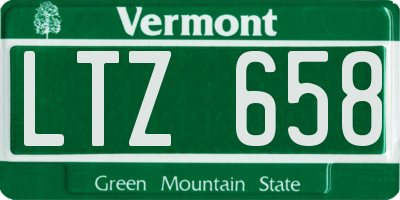 VT license plate LTZ658