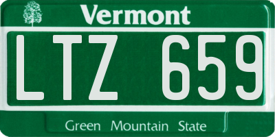 VT license plate LTZ659