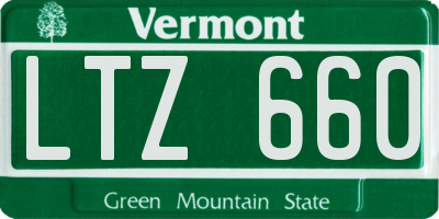 VT license plate LTZ660