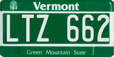 VT license plate LTZ662