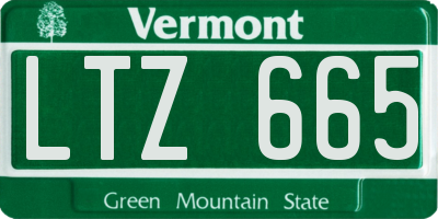 VT license plate LTZ665