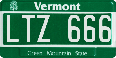 VT license plate LTZ666