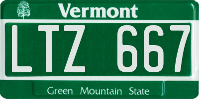VT license plate LTZ667
