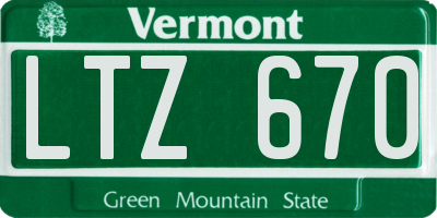 VT license plate LTZ670