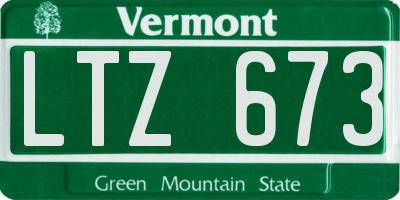 VT license plate LTZ673