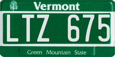 VT license plate LTZ675