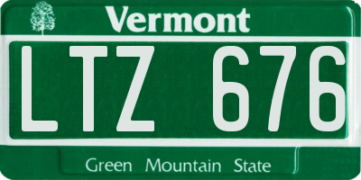VT license plate LTZ676