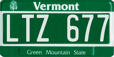 VT license plate LTZ677
