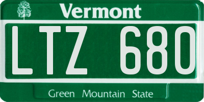 VT license plate LTZ680