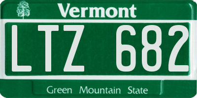 VT license plate LTZ682