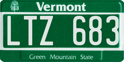 VT license plate LTZ683