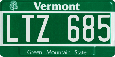 VT license plate LTZ685