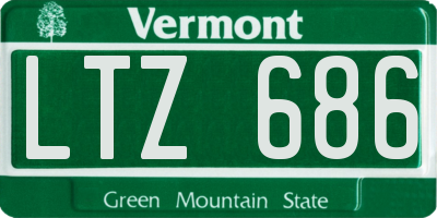 VT license plate LTZ686