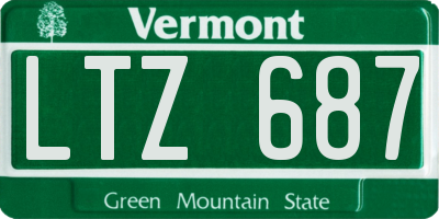 VT license plate LTZ687