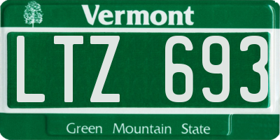VT license plate LTZ693