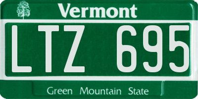 VT license plate LTZ695