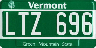 VT license plate LTZ696