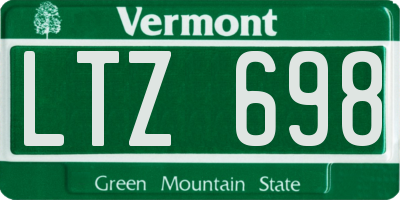 VT license plate LTZ698