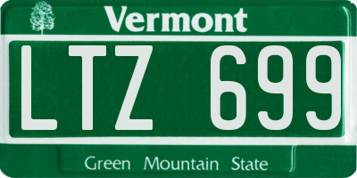 VT license plate LTZ699