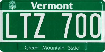 VT license plate LTZ700