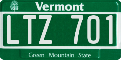 VT license plate LTZ701