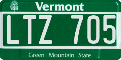 VT license plate LTZ705