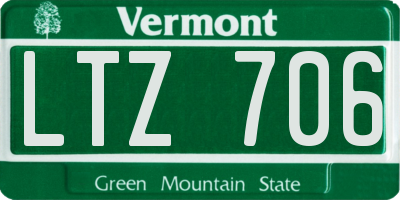 VT license plate LTZ706