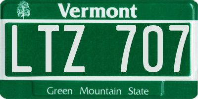 VT license plate LTZ707