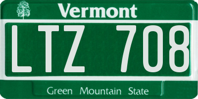 VT license plate LTZ708