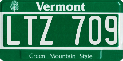 VT license plate LTZ709