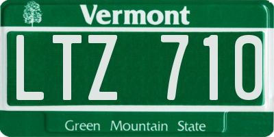 VT license plate LTZ710