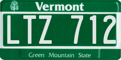 VT license plate LTZ712
