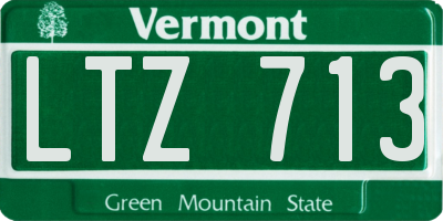 VT license plate LTZ713