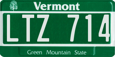 VT license plate LTZ714