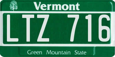 VT license plate LTZ716