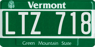 VT license plate LTZ718