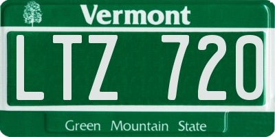 VT license plate LTZ720