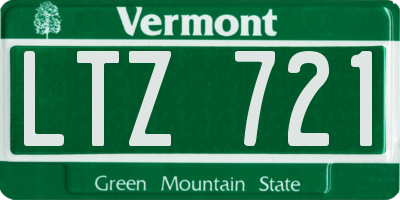 VT license plate LTZ721