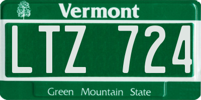 VT license plate LTZ724