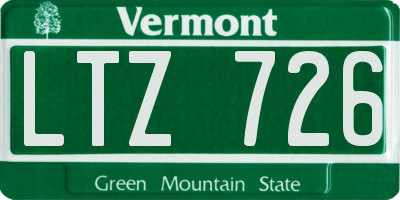 VT license plate LTZ726